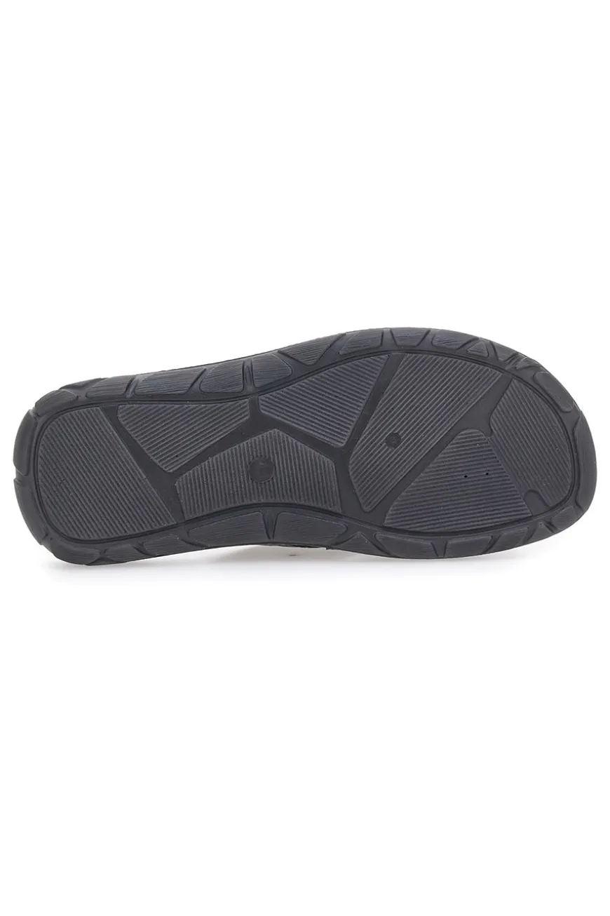 Sandali antracite con fasce incrociate e sottopiede comfort INBLU 03 VT