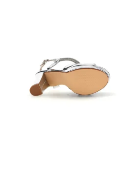 Sandali con cinturino con dettaglio brillante e tacco largo P705-FIRST LADY Outlet