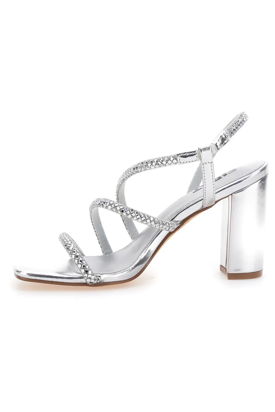 Sandali Argento Con Cinturino e Dettagli Brillanti 255-THE FIRST New