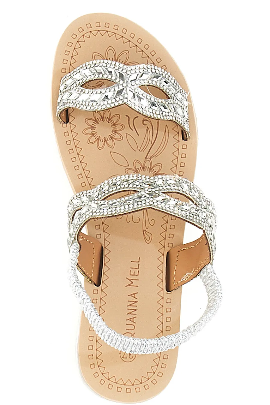 Sandali Argento Con Perline Quanna Mel 21030-QUANNA MELL Clearance