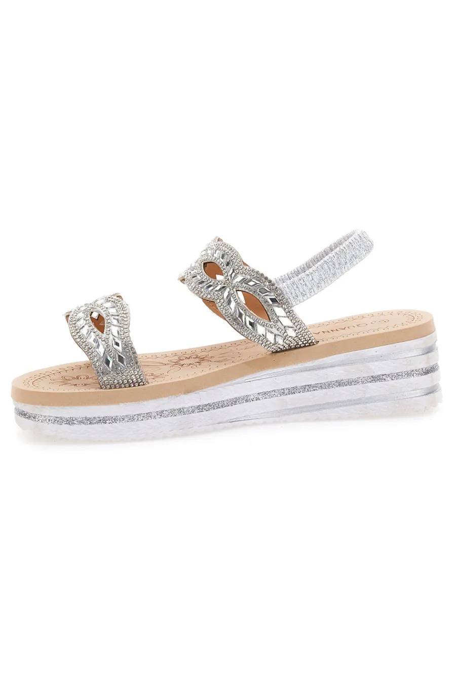 Sandali Argento Con Perline Quanna Mel 21030-QUANNA MELL Clearance