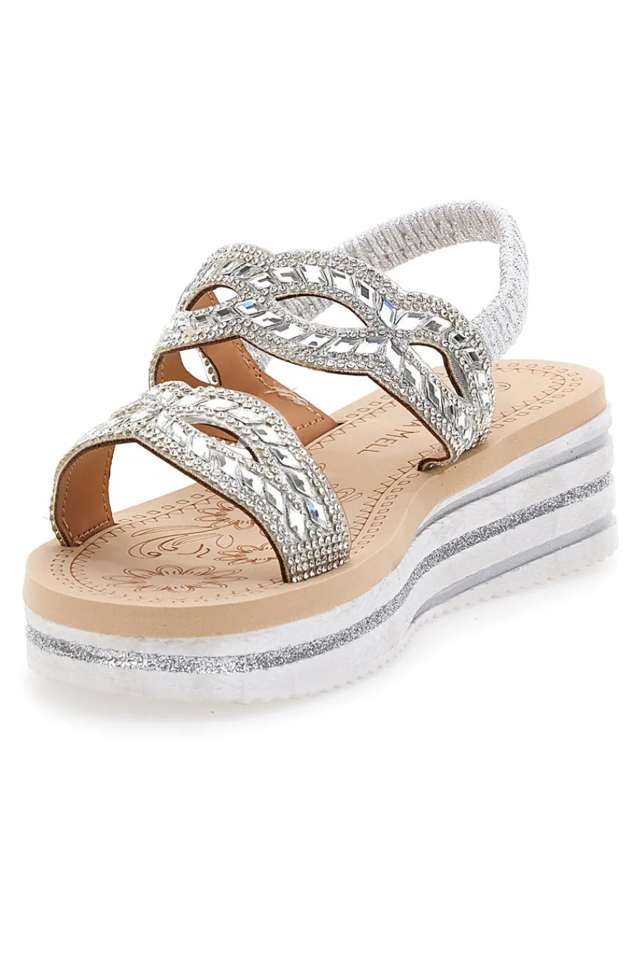 Sandali Argento Con Perline Quanna Mel 21030-QUANNA MELL Clearance