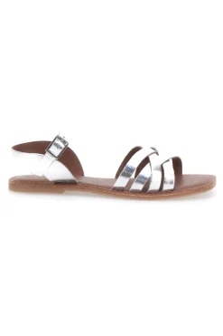 Sandali Argento con Punta Squadrata e Tomaia in Pelle A99311104-PITTARELLO SUN Online