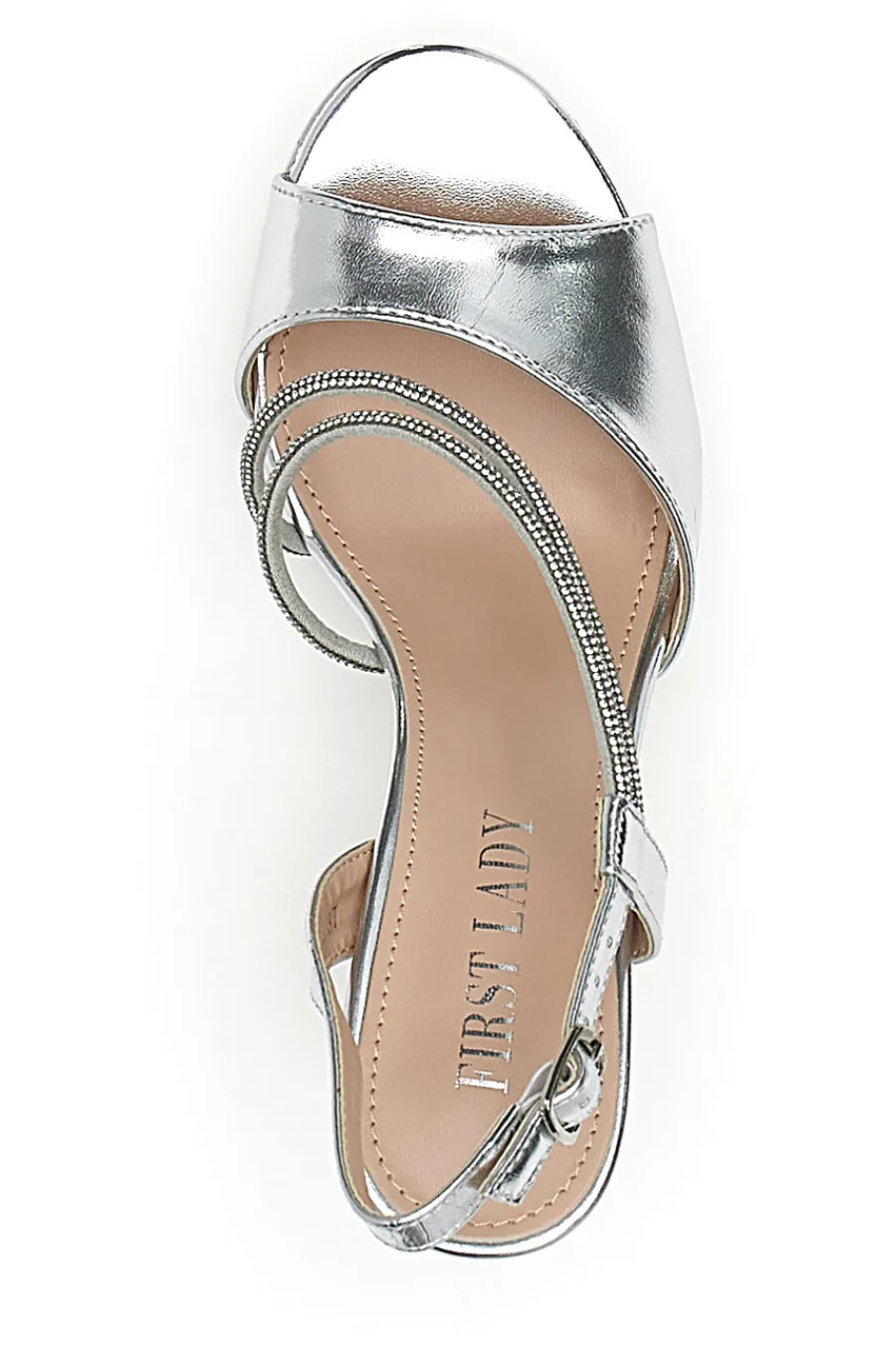 Sandali Con Tacco 9,5 Cm e Strass Da Donna 455-FIRST LADY Hot