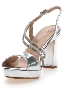 Sandali Con Tacco 9,5 Cm e Strass Da Donna 455-FIRST LADY Hot