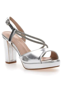 Sandali Con Tacco 9,5 Cm e Strass Da Donna 455-FIRST LADY Hot