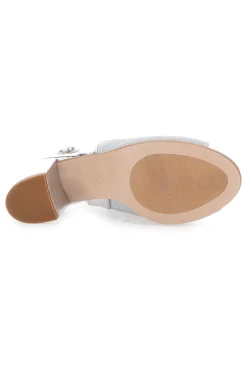 Sandali Argento Con Tacco e Cinturino Sling-back 916-PITTARELLO GLAM Online