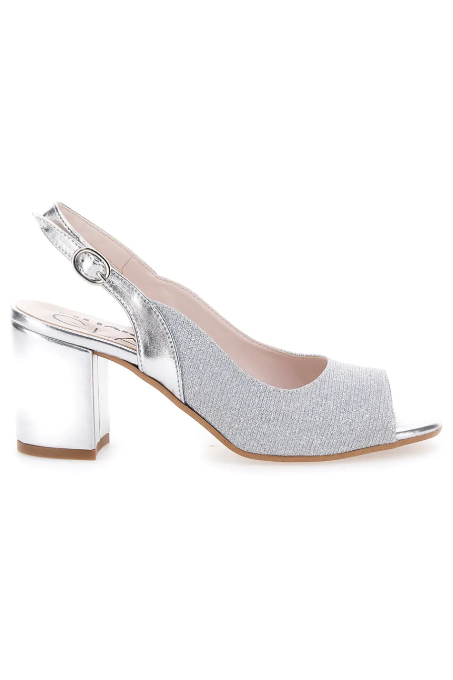 Sandali Argento Con Tacco e Cinturino Sling-back 916-PITTARELLO GLAM Online