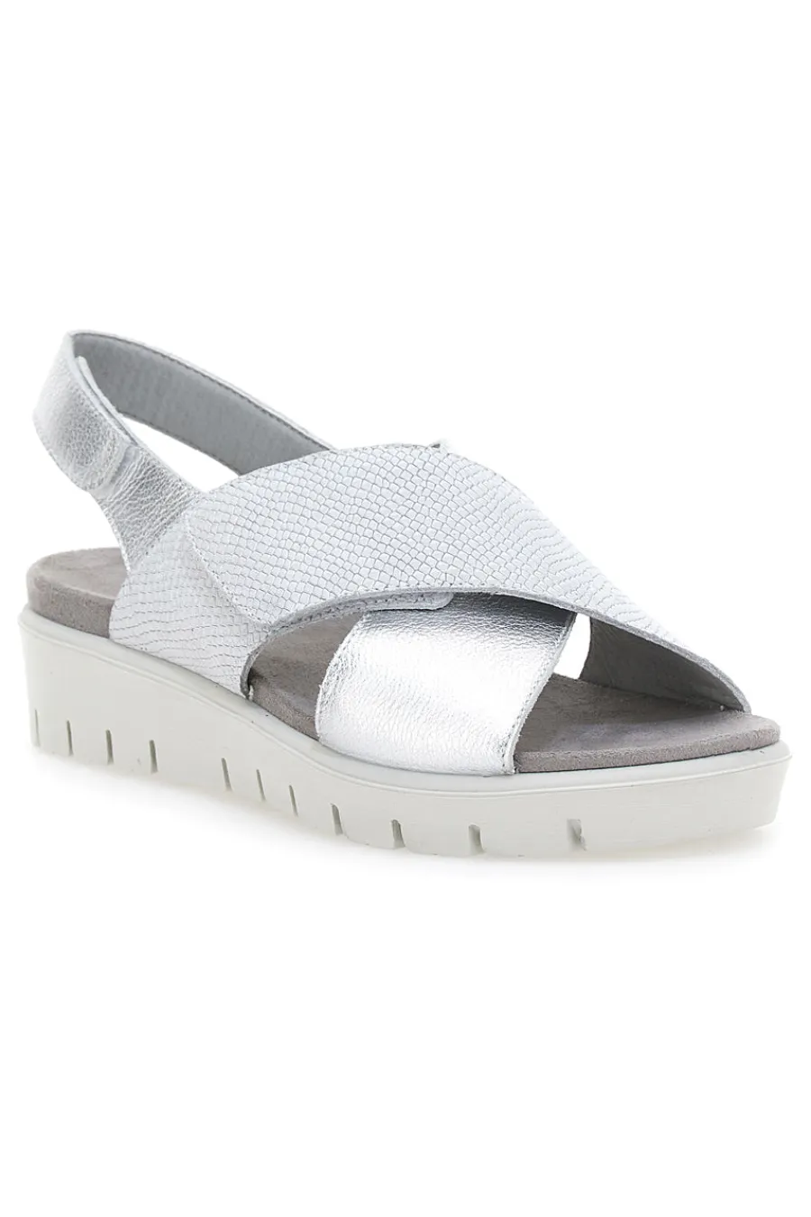 Sandali Argento In Pelle Made in Italy 7582403035501-IMAC Best