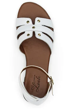 Sandali Bassi Bianchi con Borchiette 225485-PITTARELLO LOOK Sale