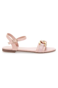 Sandali Bassi Rosa con Catenella Dorata 3980-MON DIEU Hot