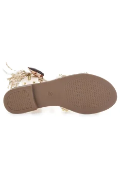 Sandali con borchie e lacci animalier Me & Me 1660-ME u0026 ME New