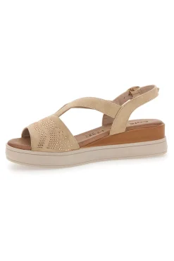 Sandali Beige con Brillantini e Platform CAFE COST 182465148-CAFÈ COST