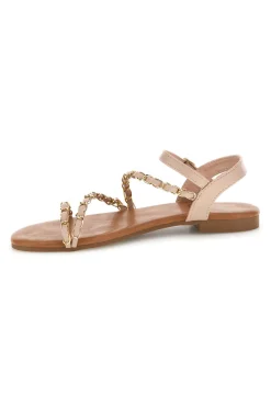 Sandali beige con catena decorativa PREA3682-MON DIEU Outlet