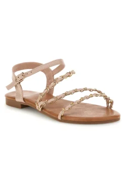 Sandali beige con catena decorativa PREA3682-MON DIEU Outlet