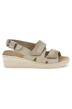 Sandali beige con cinturini regolabili e soletta estraibile 0183-PRIMA RIGA Discount