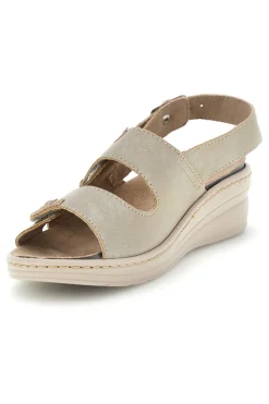 Sandali beige con cinturini regolabili e soletta estraibile 0183-PRIMA RIGA Discount