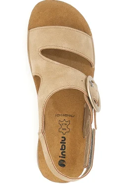 Sandali beige con cinturino comfort e zeppa leggera 21FT-INBLU Outlet