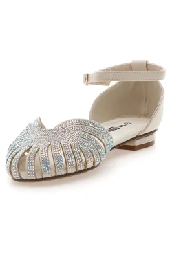 Sandali beige con cinturino e dettagli gioiello E354-ENERGY Best