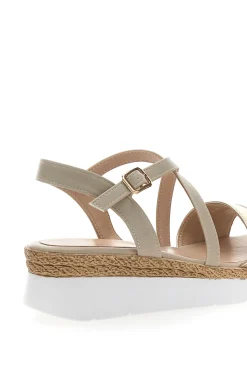 Sandali Beige Con Cinturino e Platform 51301-MARIELLA BURANI Online
