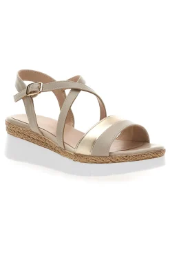 Sandali Beige Con Cinturino e Platform 51301-MARIELLA BURANI Online