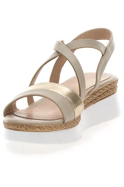 Sandali Beige Con Cinturino e Platform 51301-MARIELLA BURANI Online