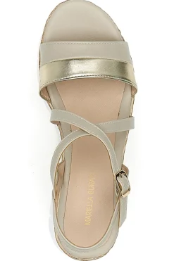 Sandali Beige Con Cinturino e Platform 51301-MARIELLA BURANI Online