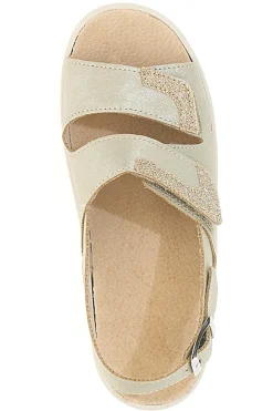 Sandali Beige con Cinturino e Sottopiede in Pelle 183-PRIMA RIGA Hot