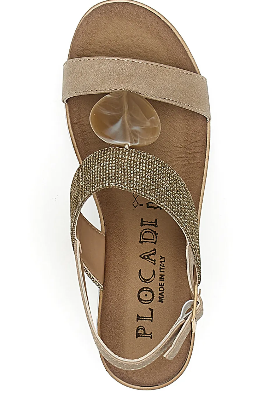 SANDALI BEIGE CON CINTURINO 6 11075116-PLOCADI