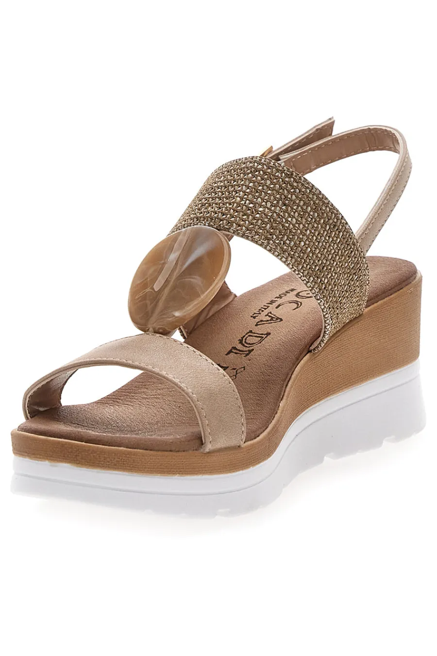SANDALI BEIGE CON CINTURINO 6 11075116-PLOCADI