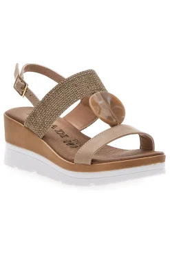 SANDALI BEIGE CON CINTURINO 6 11075116-PLOCADI