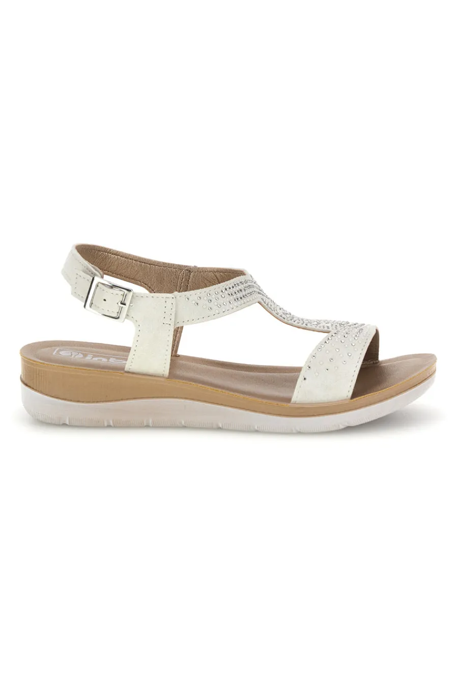 Sandali beige con dettaglio traforato 49 BV-INBLU