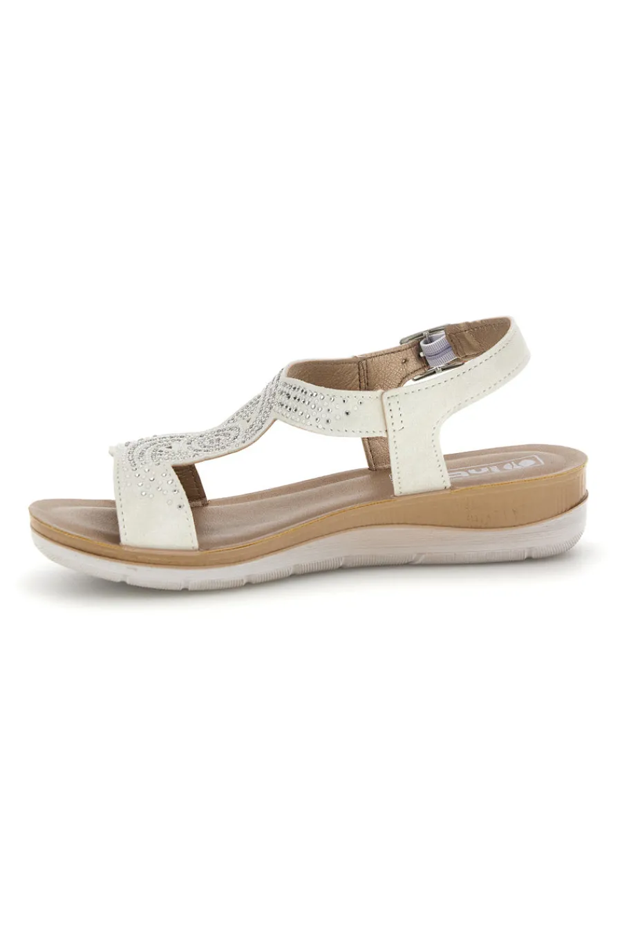 Sandali beige con dettaglio traforato 49 BV-INBLU