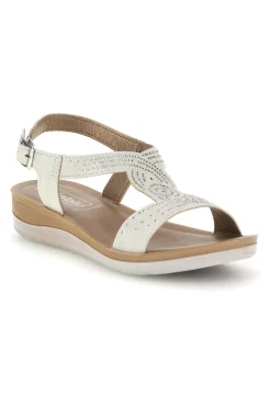 Sandali beige con dettaglio traforato 49 BV-INBLU