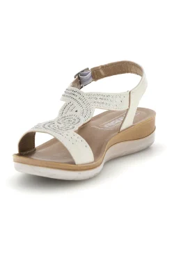 Sandali beige con dettaglio traforato 49 BV-INBLU