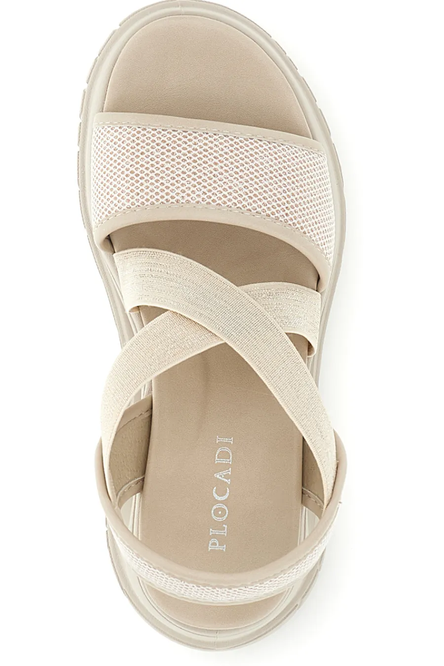 Sandali con fasce elastiche platform comfort 353e001-PLOCADI Outlet