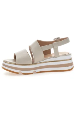 Sandali Beige Con Fasce Elastiche e Platform K11010-MARIELLA BURANI Online