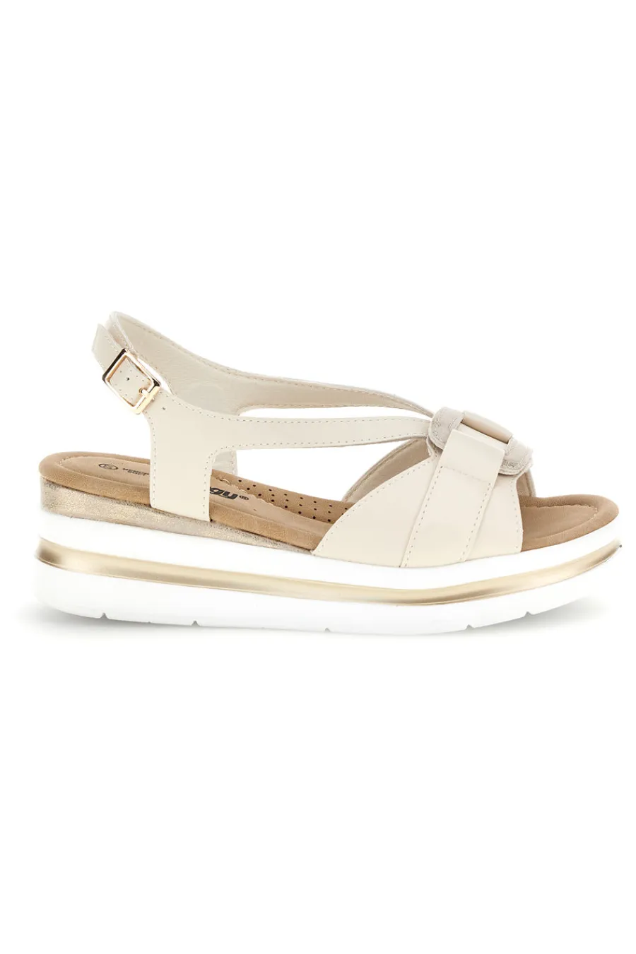 Sandali beige con fasce incrociate e memory soft E490-ENERGY Hot