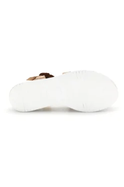 Sandali beige con fasce ondulate e zeppa Burani 52194C1582-MARIELLA BURANI New