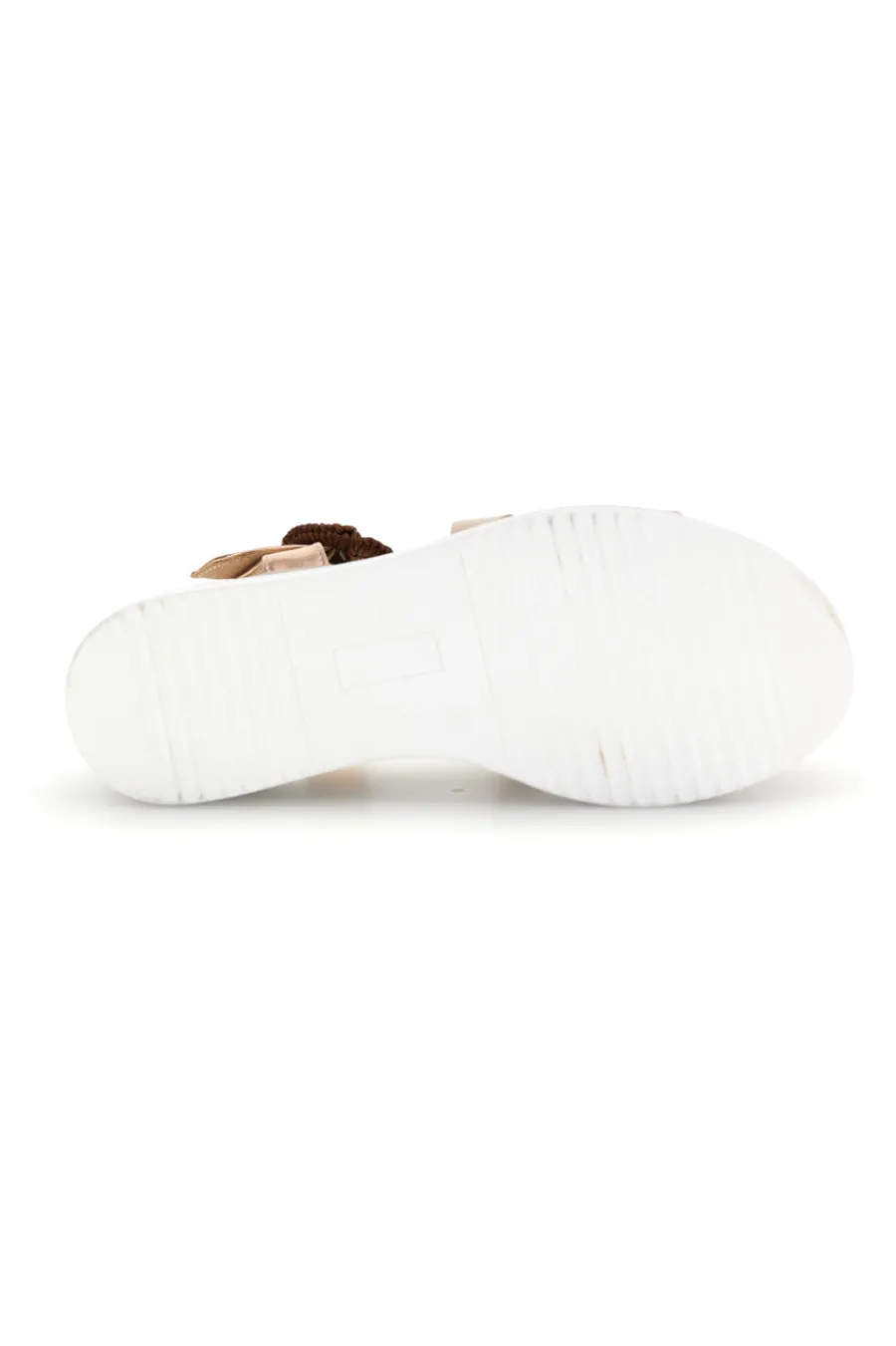 Sandali beige con fasce ondulate e zeppa Burani 52194C1582-MARIELLA BURANI New