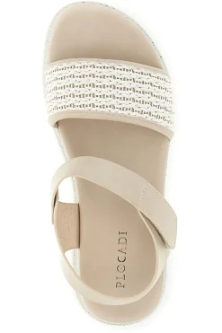 Sandali beige con fascia intrecciata suola comfort Bza9052612-PLOCADI Hot