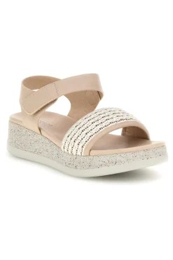 Sandali beige con fascia intrecciata suola comfort Bza9052612-PLOCADI Hot