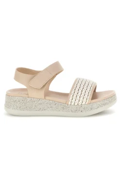 Sandali beige con fascia intrecciata suola comfort Bza9052612-PLOCADI Hot