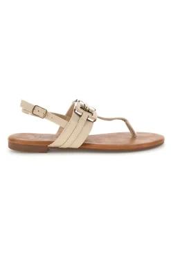 Sandali beige con infradito e morsetto PREA3572-THE FIRST CHIC Sale