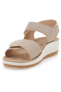 Sandali beige con sottopiede in pelle 42K23HC-FLY FLOT New