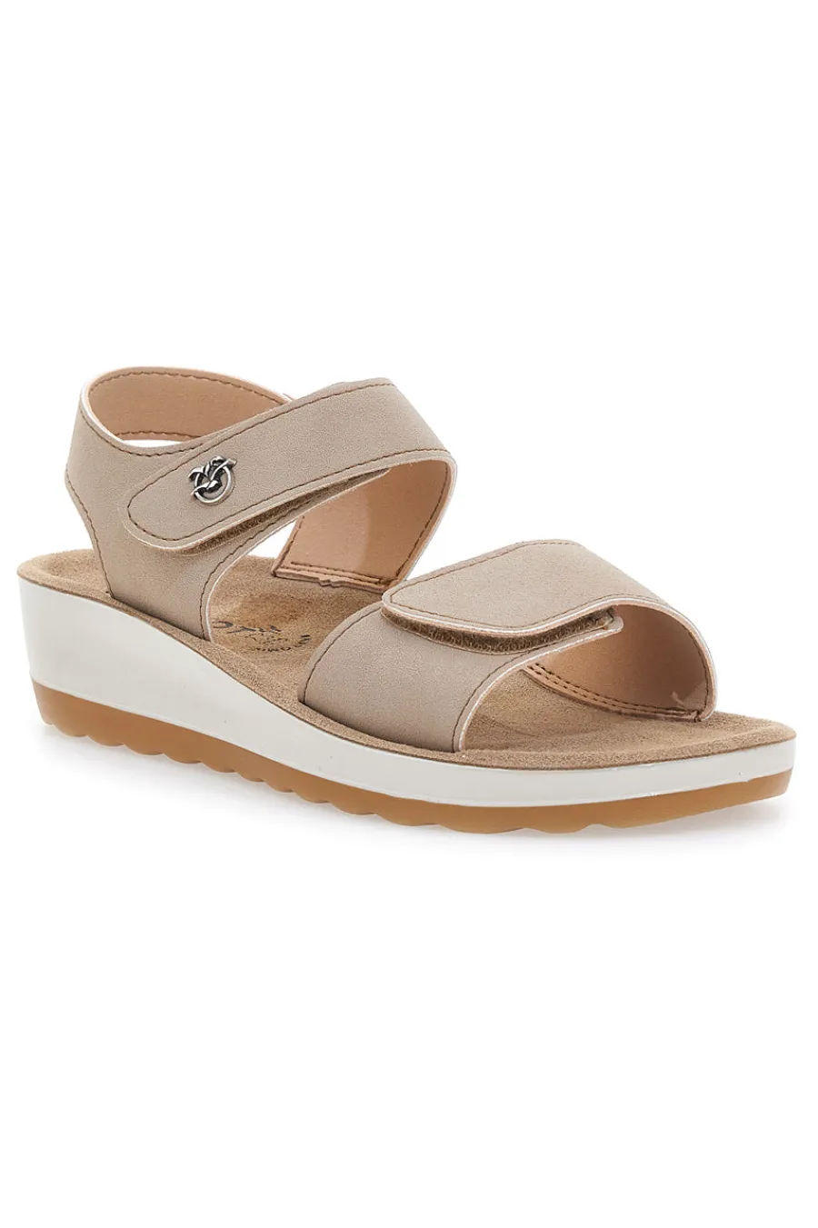 Sandali beige con sottopiede in pelle 42K23HC-FLY FLOT New