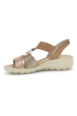 Sandali beige con sottopiede in vera pelle super comfort e sistema anti-shock 1079705419213-IMAC Hot