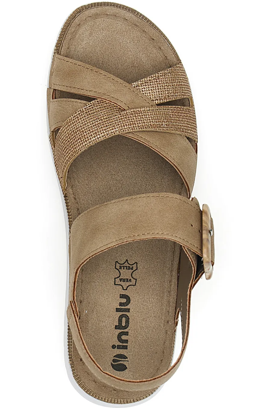 Sandali beige con sottopiede comfort In Blu 47CN-INBLU Best