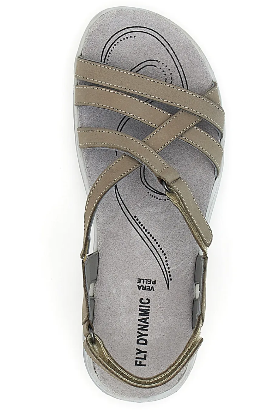 Sandali Con Sottopiede in Vera Pelle 65-FLY DINAMIC New