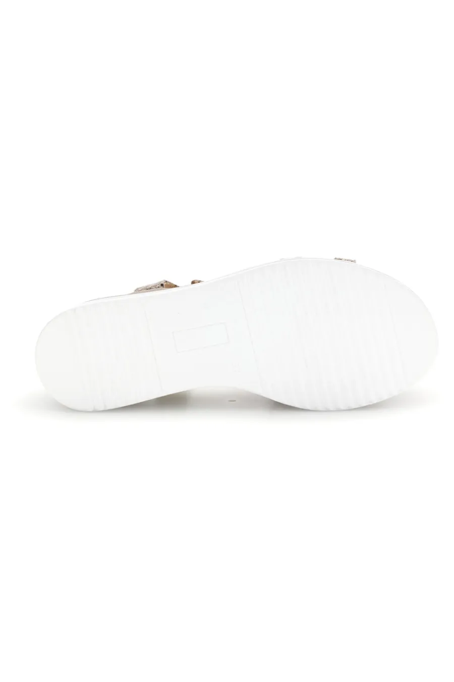 Sandali beige con stampa animalier e zeppa Burani 52195C1583-MARIELLA BURANI Online